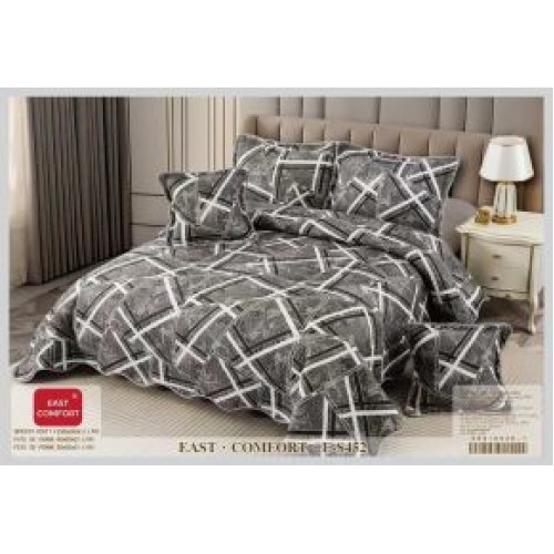Cuvertură Pat Dublu, 5 Piese, Bumbac 100% , Imprimat –Calitate Premium, 230x250 cm, CUVE-21