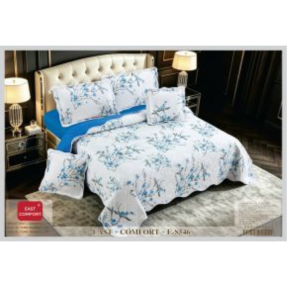 Cuvertură Pat Dublu, 5 Piese, Bumbac 100% , Imprimat –Calitate Premium, 230x250 cm, CUVE-32 Cuverturi din bumbac 5 piese