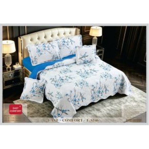Cuvertură Pat Dublu, 5 Piese, Bumbac 100% , Imprimat –Calitate Premium, 230x250 cm, CUVE-32