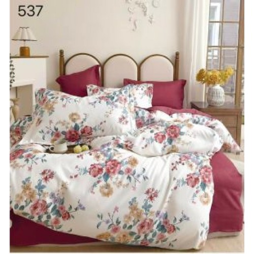 Lenjerie de pat dublu Bumbac FINET, pentru 2 persoane, 6 piese, Cearceaf de pat  230 x 250cm, CF3