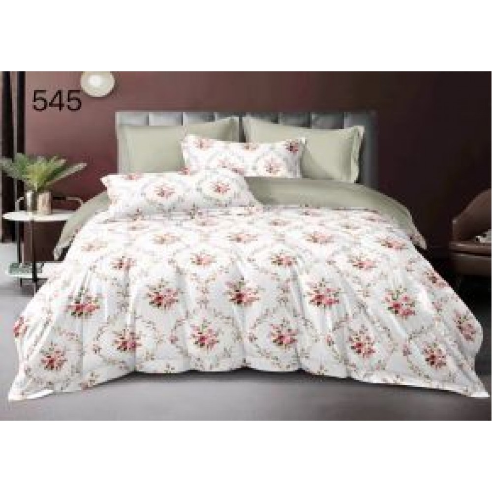 Lenjerie de pat dublu Bumbac FINET, pentru 2 persoane, 6 piese, Cearceaf de pat  230 x 250cm, CF5 Lenjerii din finet 6 piese