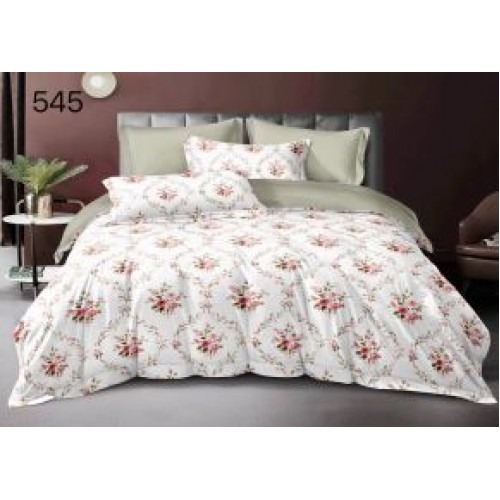 Lenjerie de pat dublu Bumbac FINET, pentru 2 persoane, 6 piese, Cearceaf de pat  230 x 250cm, CF5