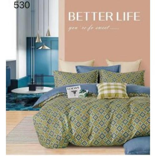 Lenjerie de pat dublu Bumbac FINET, pentru 2 persoane, 6 piese, Cearceaf de pat  230 x 250cm, CF9