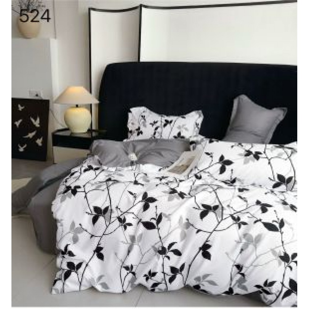 Lenjerie de pat dublu Bumbac FINET, pentru 2 persoane, 6 piese, Cearceaf de pat  230 x 250cm, CF14 Lenjerii din finet 6 piese