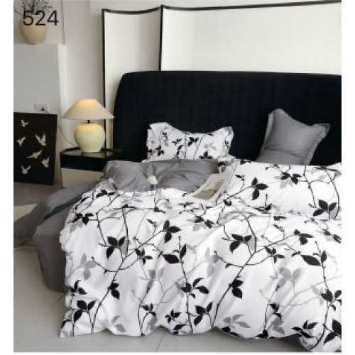 Lenjerie de pat dublu Bumbac FINET, pentru 2 persoane, 6 piese, Cearceaf de pat  230 x 250cm, CF14
