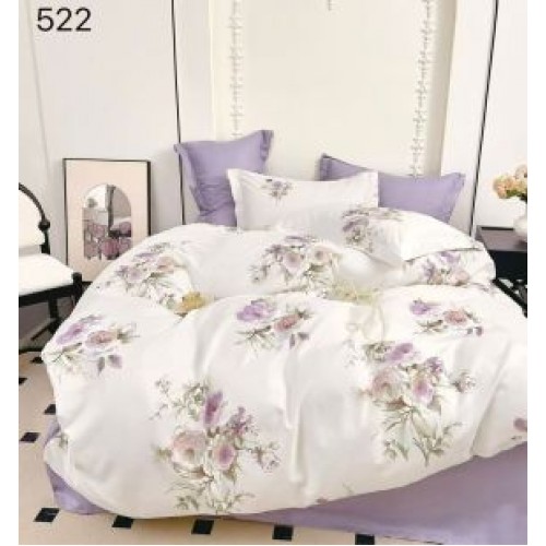 Lenjerie de pat dublu Bumbac FINET, pentru 2 persoane, 6 piese, Cearceaf de pat  230 x 250cm, CF16