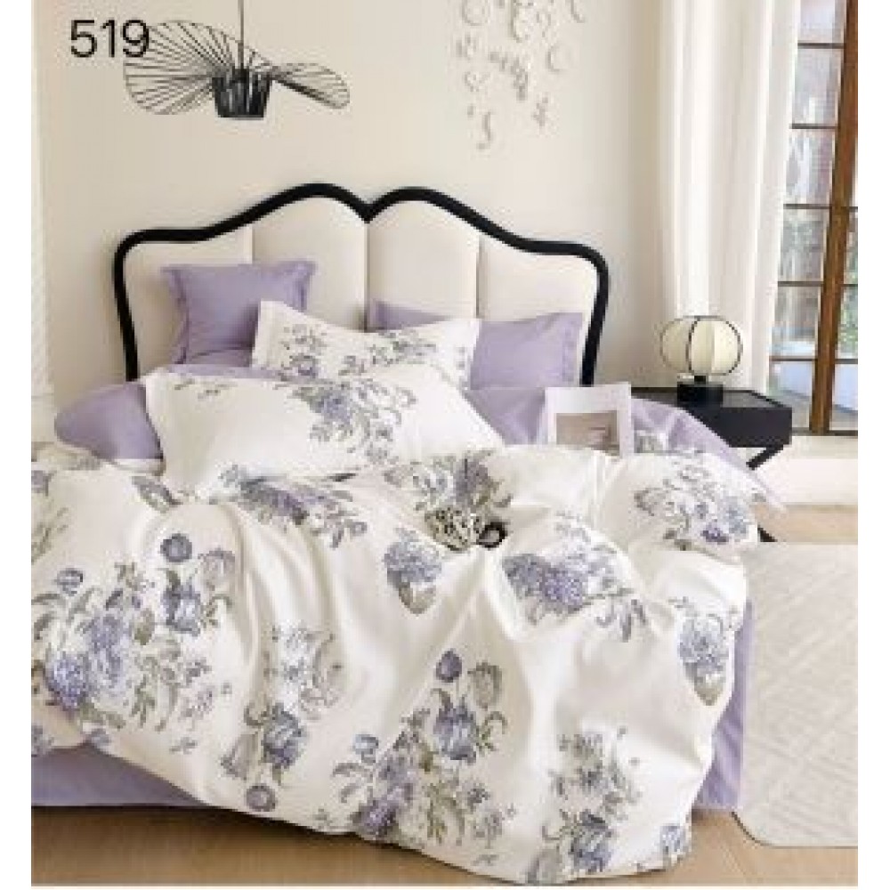 Lenjerie de pat dublu Bumbac FINET, pentru 2 persoane, 6 piese, Cearceaf de pat  230 x 250cm, CF19 Lenjerii din finet 6 piese