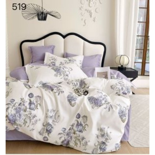 Lenjerie de pat dublu Bumbac FINET, pentru 2 persoane, 6 piese, Cearceaf de pat  230 x 250cm, CF19