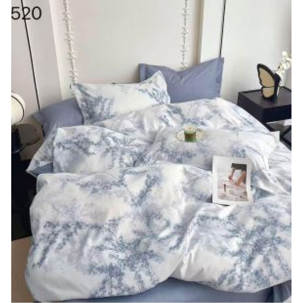 Lenjerie de pat dublu Bumbac FINET, pentru 2 persoane, 6 piese, Cearceaf de pat  230 x 250cm, CF22 Lenjerii din finet 6 piese