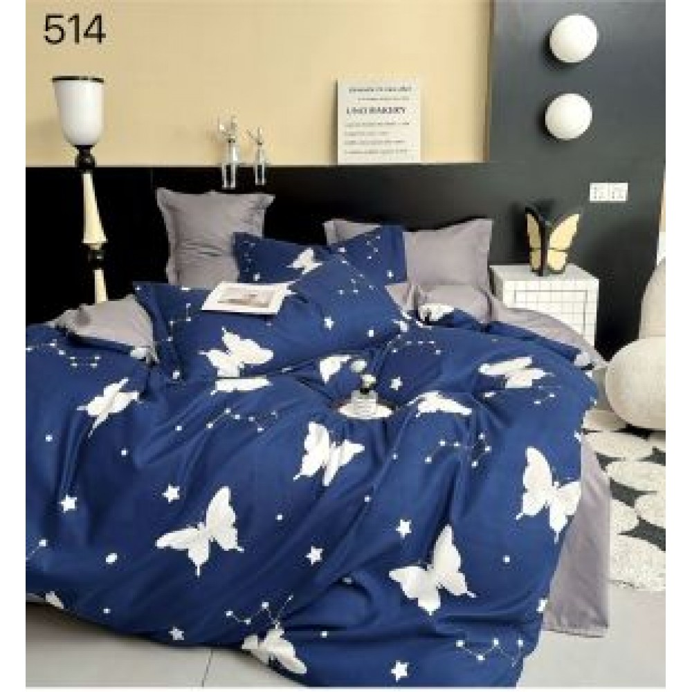 Lenjerie de pat dublu Bumbac FINET, pentru 2 persoane, 6 piese, Cearceaf de pat  230 x 250cm, CF24 Lenjerii din finet 6 piese