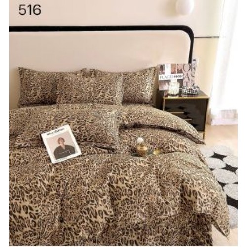 Lenjerie de pat dublu Bumbac FINET, pentru 2 persoane, 6 piese, Cearceaf de pat  230 x 250cm, CF25