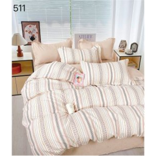 Lenjerie de pat dublu Bumbac FINET, pentru 2 persoane, 6 piese, Cearceaf de pat  230 x 250cm, CF27