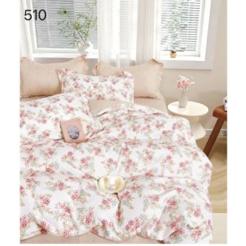 Lenjerie de pat dublu Bumbac FINET, pentru 2 persoane, 6 piese, Cearceaf de pat  230 x 250cm, CF28