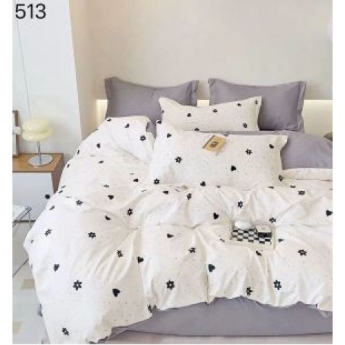 Lenjerie de pat dublu Bumbac FINET, pentru 2 persoane, 6 piese, Cearceaf de pat  230 x 250cm, CF29