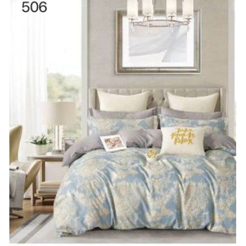 Lenjerie de pat dublu Bumbac FINET, pentru 2 persoane, 6 piese, Cearceaf de pat  230 x 250cm, CF30