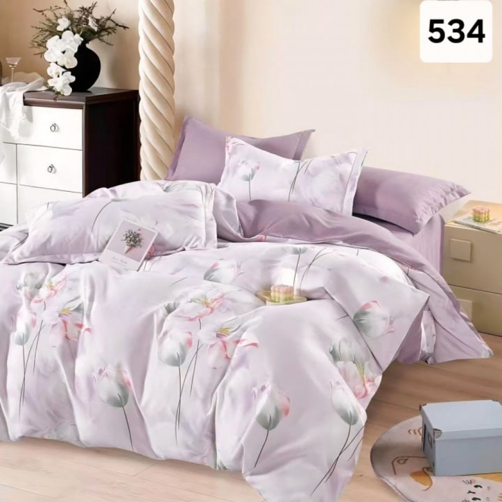Lenjerie de pat dublu Bumbac FINET, pentru 2 persoane, 6 piese, Cearceaf de pat  230 x 250cm, CF1 Lenjerii din finet 6 piese