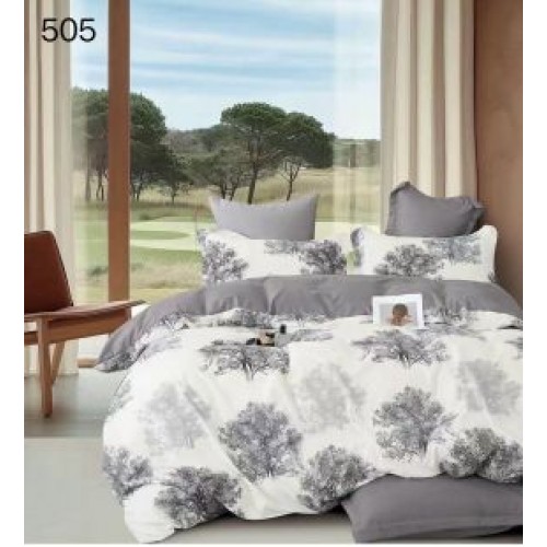Lenjerie de pat dublu Bumbac FINET, pentru 2 persoane, 6 piese, Cearceaf de pat  230 x 250cm, CF31