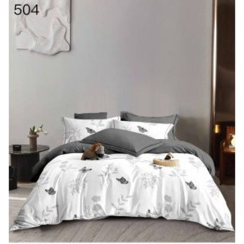 Lenjerie de pat dublu Bumbac FINET, pentru 2 persoane, 6 piese, Cearceaf de pat  230 x 250cm, CF32
