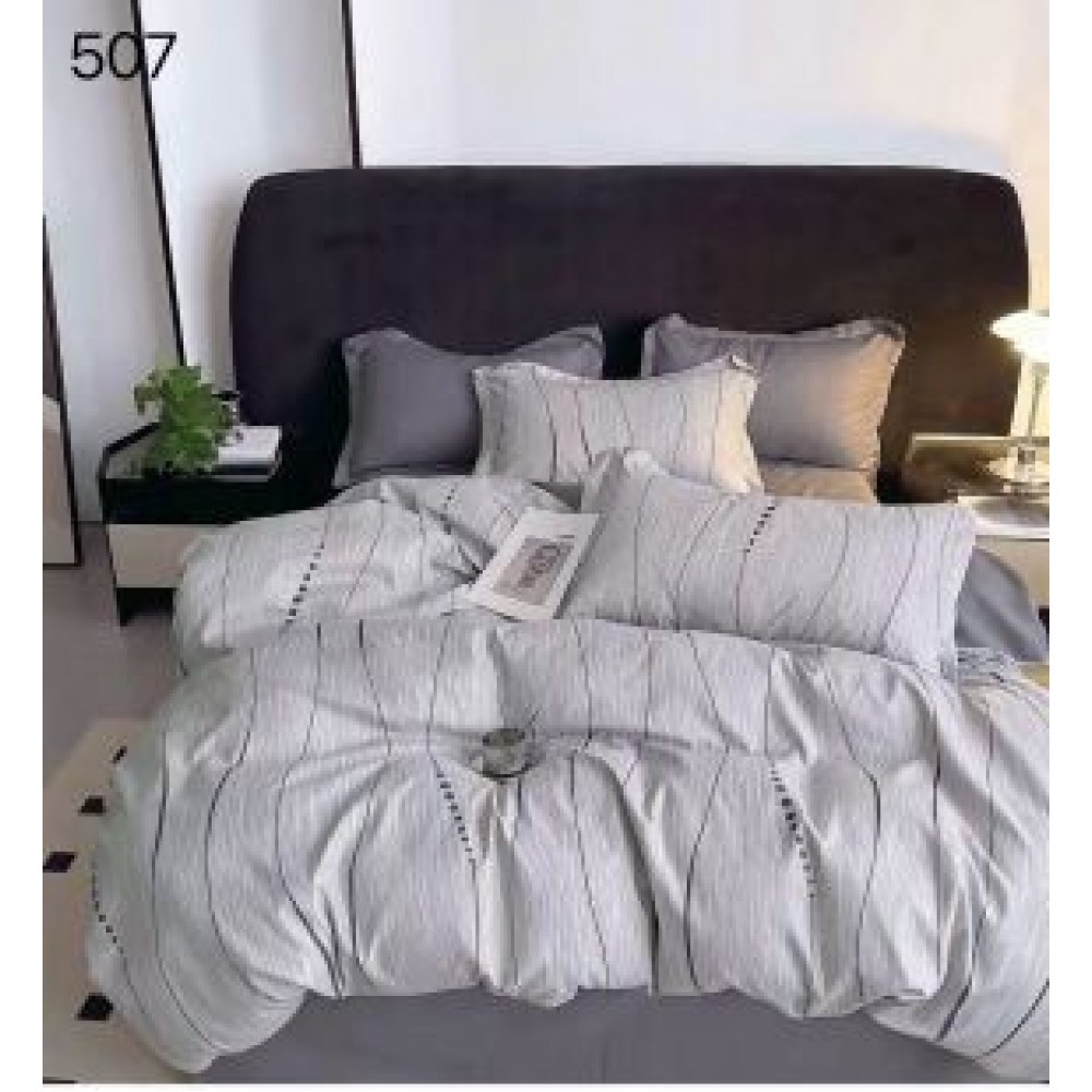 Lenjerie de pat dublu Bumbac FINET, pentru 2 persoane, 6 piese, Cearceaf de pat  230 x 250cm, CF33 Lenjerii din finet 6 piese