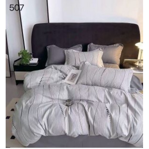 Lenjerie de pat dublu Bumbac FINET, pentru 2 persoane, 6 piese, Cearceaf de pat  230 x 250cm, CF33