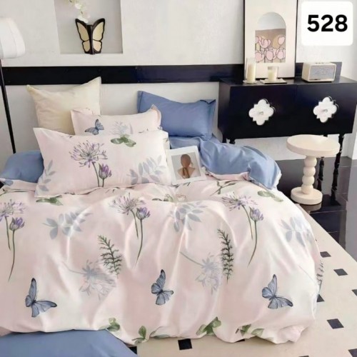 Lenjerie de pat dublu Bumbac FINET, pentru 2 persoane, 6 piese, Cearceaf de pat  230 x 250cm, CF10