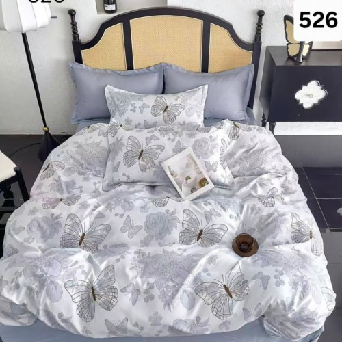 Lenjerie de pat dublu Bumbac FINET, pentru 2 persoane, 6 piese, Cearceaf de pat  230 x 250cm, CF12