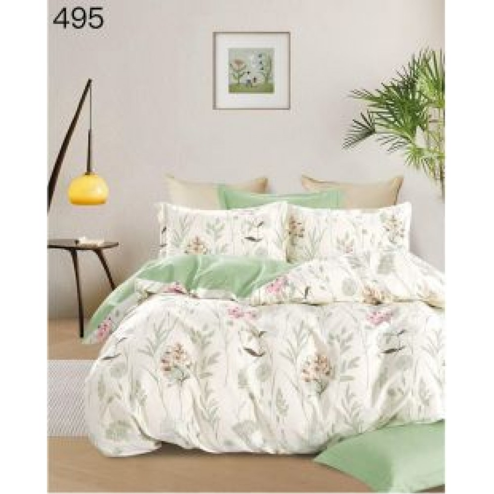 Lenjerie de pat dublu Bumbac FINET, pentru 2 persoane, 6 piese, Cearceaf de pat  230 x 250cm, CF40 Lenjerii din finet 6 piese