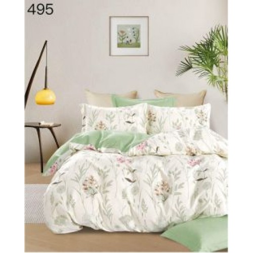 Lenjerie de pat dublu Bumbac FINET, pentru 2 persoane, 6 piese, Cearceaf de pat  230 x 250cm, CF40