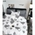 Lenjerie de pat dublu Bumbac FINET, pentru 2 persoane, 6 piese, Cearceaf de pat  230 x 250cm, CF43