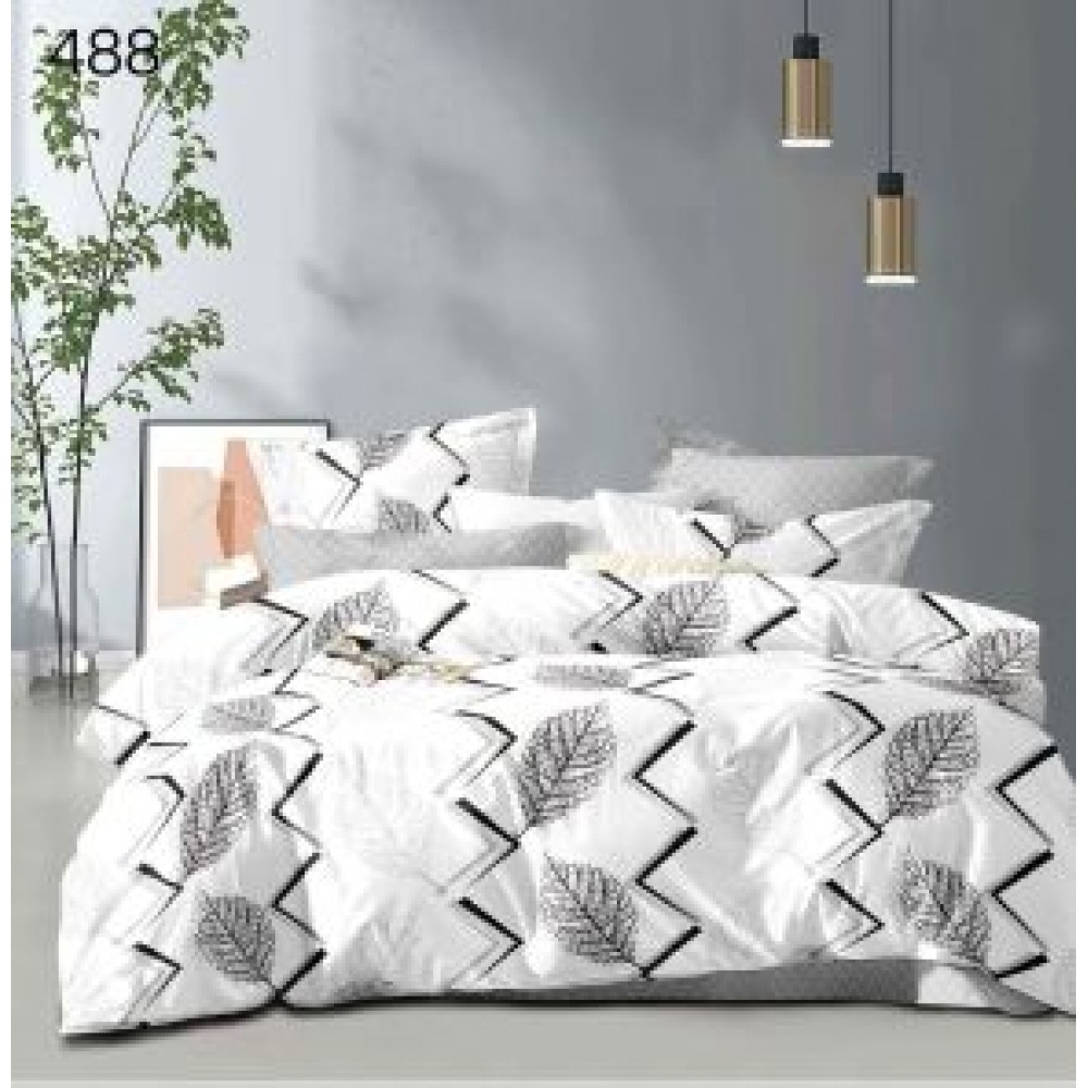 Lenjerie de pat dublu Bumbac FINET, pentru 2 persoane, 6 piese, Cearceaf de pat  230 x 250cm, CF44 Lenjerii din finet 6 piese