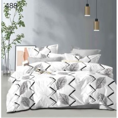 Lenjerie de pat dublu Bumbac FINET, pentru 2 persoane, 6 piese, Cearceaf de pat  230 x 250cm, CF44