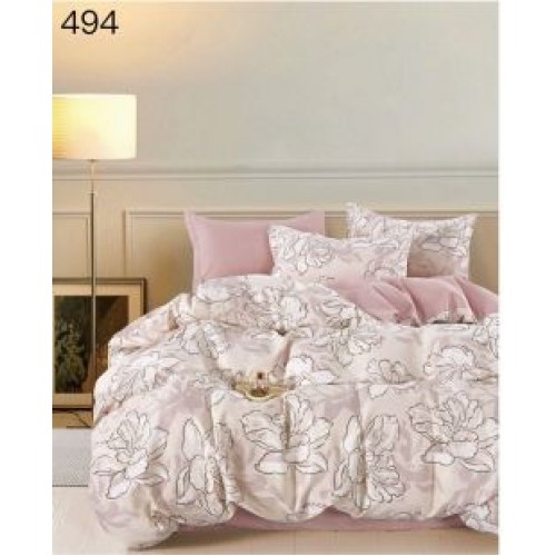 Lenjerie de pat dublu Bumbac FINET, pentru 2 persoane, 6 piese, Cearceaf de pat  230 x 250cm, CF45