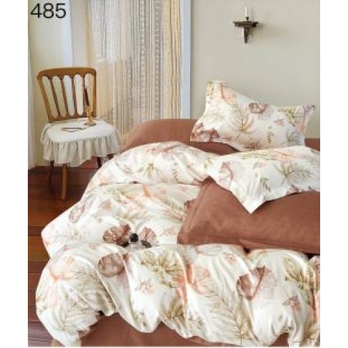 Lenjerie de pat dublu Bumbac FINET, pentru 2 persoane, 6 piese, Cearceaf de pat  230 x 250cm, CF50