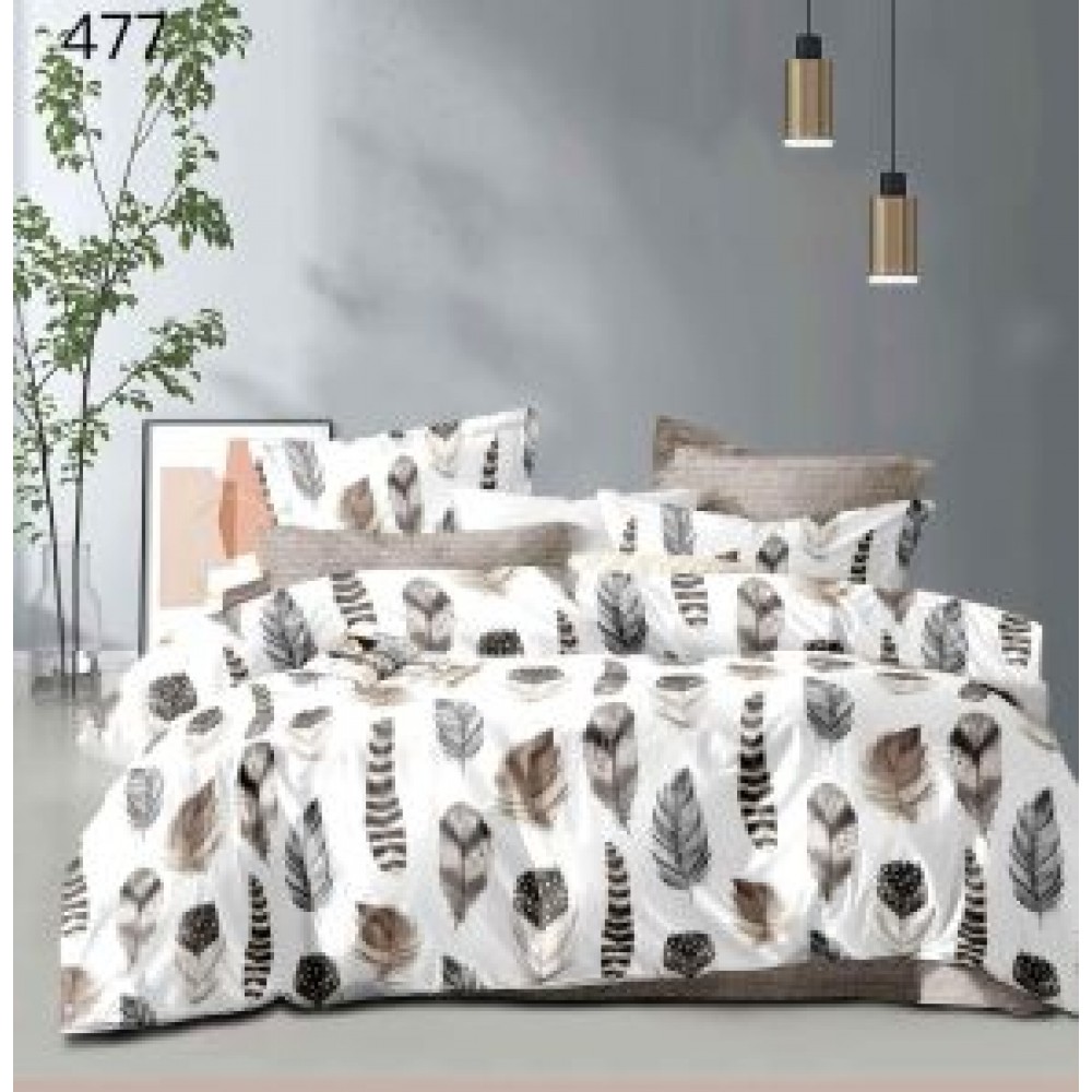 Lenjerie de pat dublu Bumbac FINET, pentru 2 persoane, 6 piese, Cearceaf de pat  230 x 250cm, CF51 Lenjerii din finet 6 piese