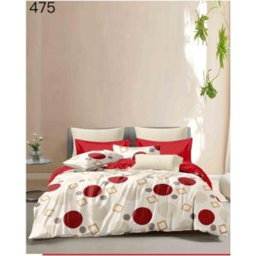 Lenjerie de pat dublu Bumbac FINET, pentru 2 persoane, 6 piese, Cearceaf de pat  230 x 250cm, CF52