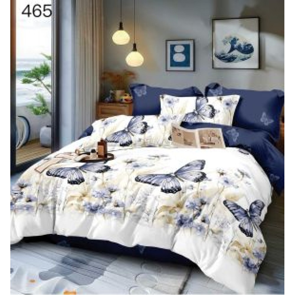 Lenjerie de pat dublu Bumbac FINET, pentru 2 persoane, 6 piese, Cearceaf de pat  230 x 250cm, CF53 Lenjerii din finet 6 piese