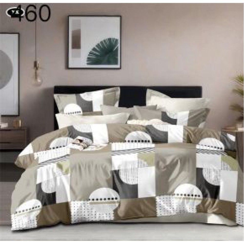 Lenjerie de pat dublu Bumbac FINET, pentru 2 persoane, 6 piese, Cearceaf de pat  230 x 250cm, CF55 Lenjerii din finet 6 piese