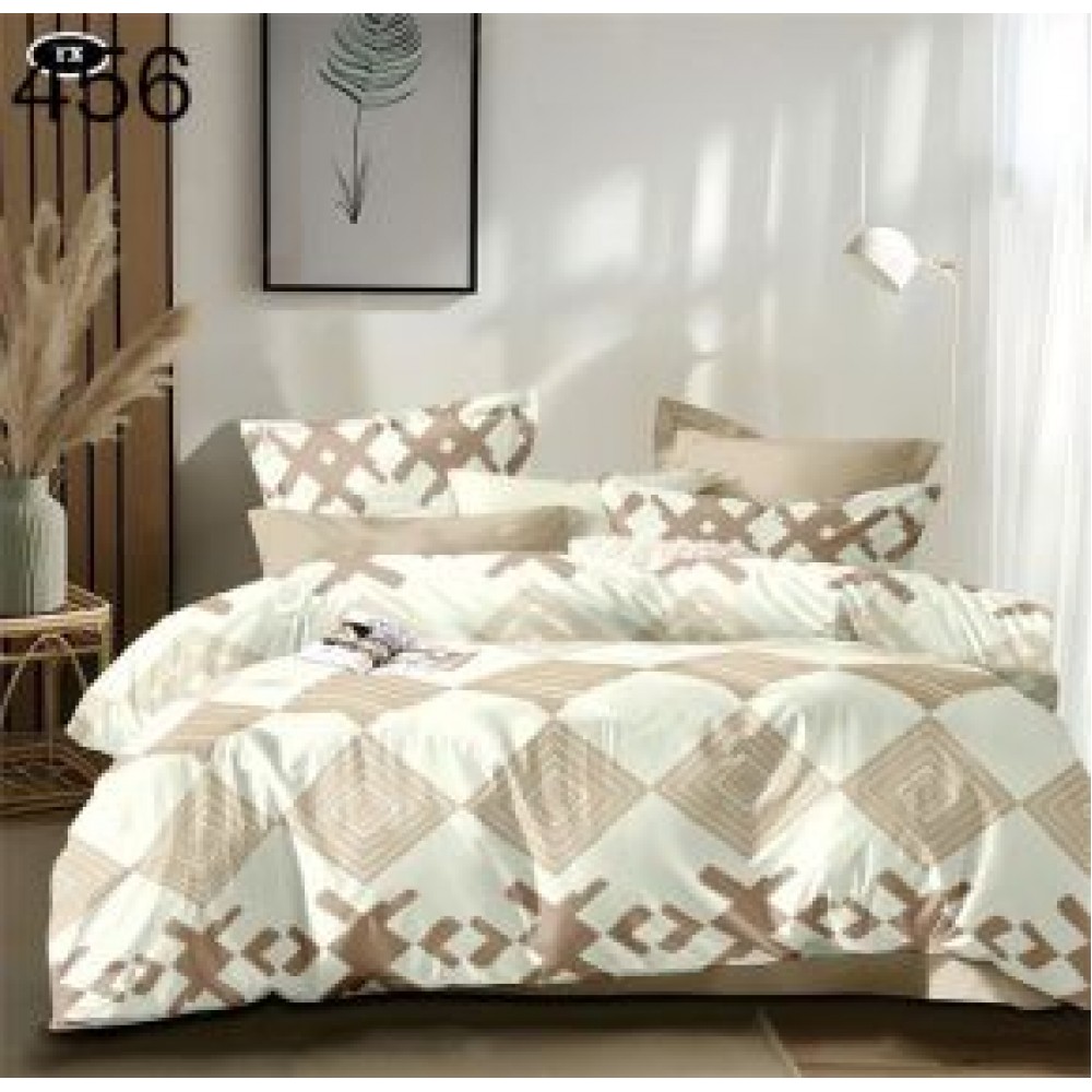 Lenjerie de pat dublu Bumbac FINET, pentru 2 persoane, 6 piese, Cearceaf de pat  230 x 250cm, CF57 Lenjerii din finet 6 piese
