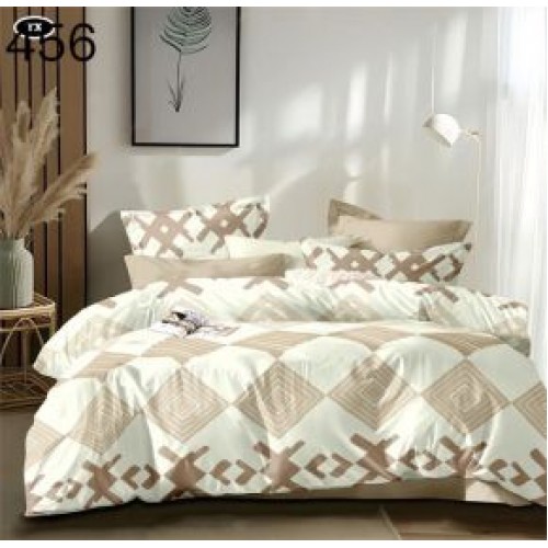 Lenjerie de pat dublu Bumbac FINET, pentru 2 persoane, 6 piese, Cearceaf de pat  230 x 250cm, CF57