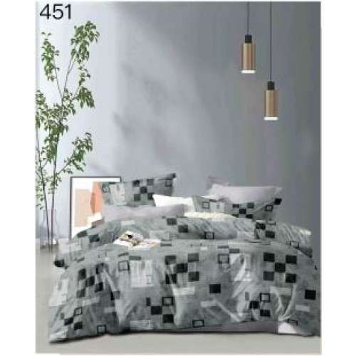 Lenjerie de pat dublu Bumbac FINET, pentru 2 persoane, 6 piese, Cearceaf de pat  230 x 250cm, CF59