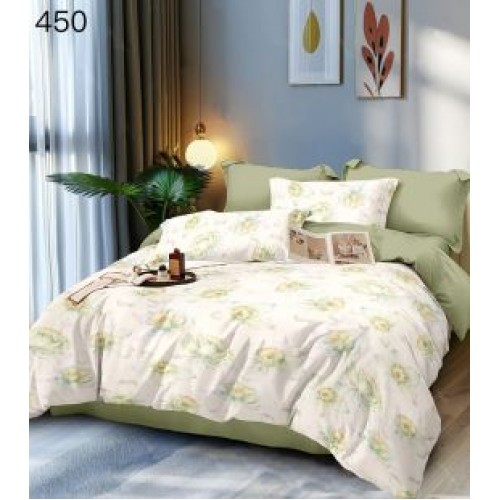 Lenjerie de pat dublu Bumbac FINET, pentru 2 persoane, 6 piese, Cearceaf de pat  230 x 250cm, CF60