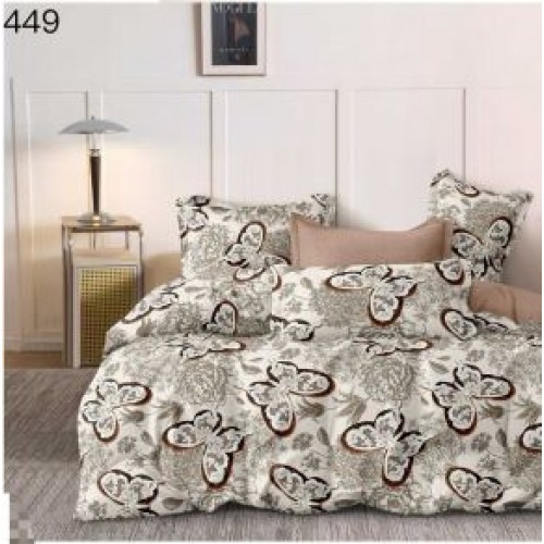 Lenjerie de pat dublu Bumbac FINET, pentru 2 persoane, 6 piese, Cearceaf de pat  230 x 250cm, CF61