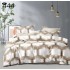 Lenjerie de pat dublu Bumbac FINET, pentru 2 persoane, 6 piese, Cearceaf de pat  230 x 250cm, CF66