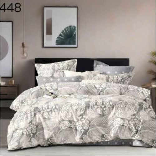 Lenjerie de pat dublu Bumbac FINET, pentru 2 persoane, 6 piese, Cearceaf de pat  230 x 250cm, CF67