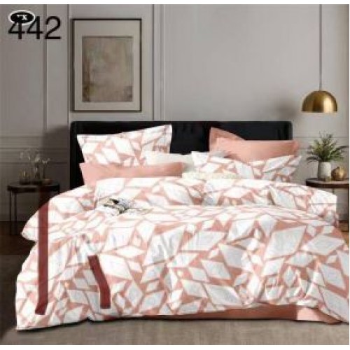 Lenjerie de pat dublu Bumbac FINET, pentru 2 persoane, 6 piese, Cearceaf de pat  230 x 250cm, CF68