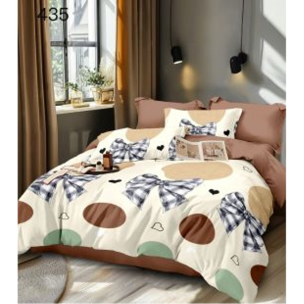 Lenjerie de pat dublu Bumbac FINET, pentru 2 persoane, 6 piese, Cearceaf de pat  230 x 250cm, CF72 Lenjerii din finet 6 piese