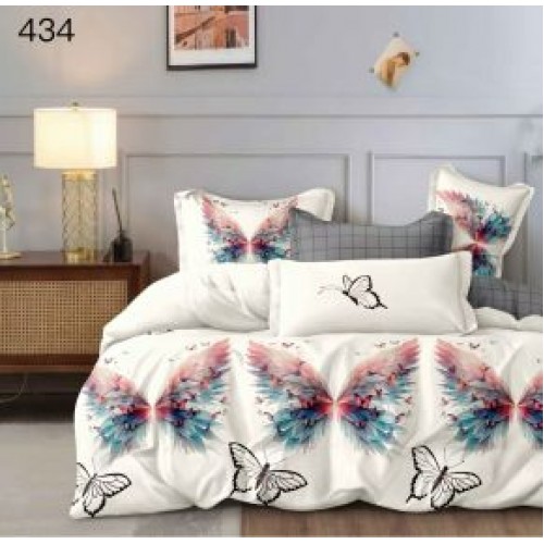 Lenjerie de pat dublu Bumbac FINET, pentru 2 persoane, 6 piese, Cearceaf de pat  230 x 250cm, CF73