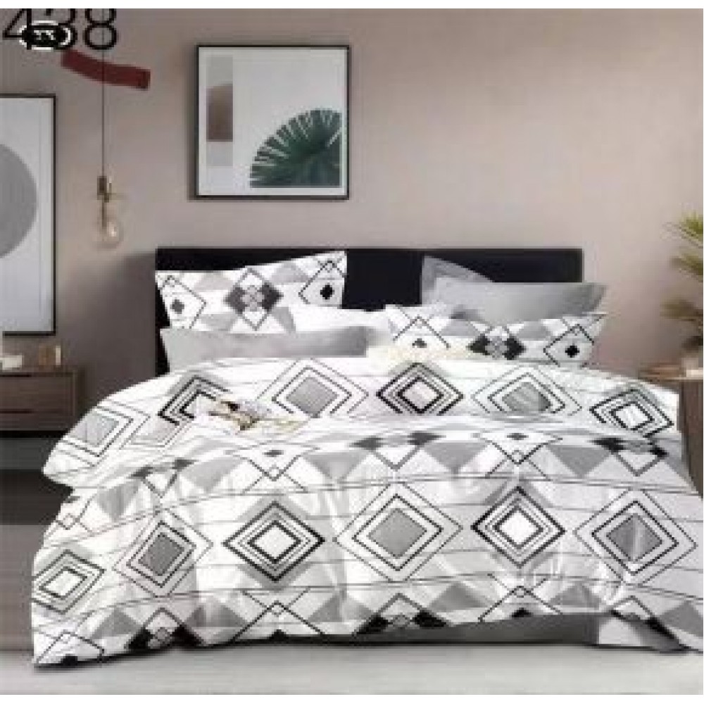 Lenjerie de pat dublu Bumbac FINET, pentru 2 persoane, 6 piese, Cearceaf de pat  230 x 250cm, CF75 Lenjerii din finet 6 piese