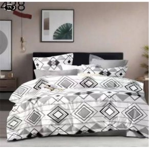 Lenjerie de pat dublu Bumbac FINET, pentru 2 persoane, 6 piese, Cearceaf de pat  230 x 250cm, CF75