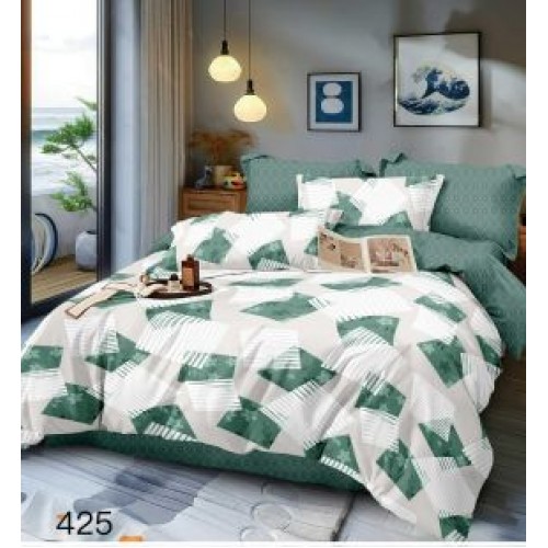 Lenjerie de pat dublu Bumbac FINET, pentru 2 persoane, 6 piese, Cearceaf de pat  230 x 250cm, CF76